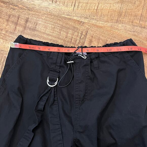 Angel Kiss Womens Y2K Wide Leg Cargo Pants S Goth Punk Grunge Black Pockets - Picture 11 of 14